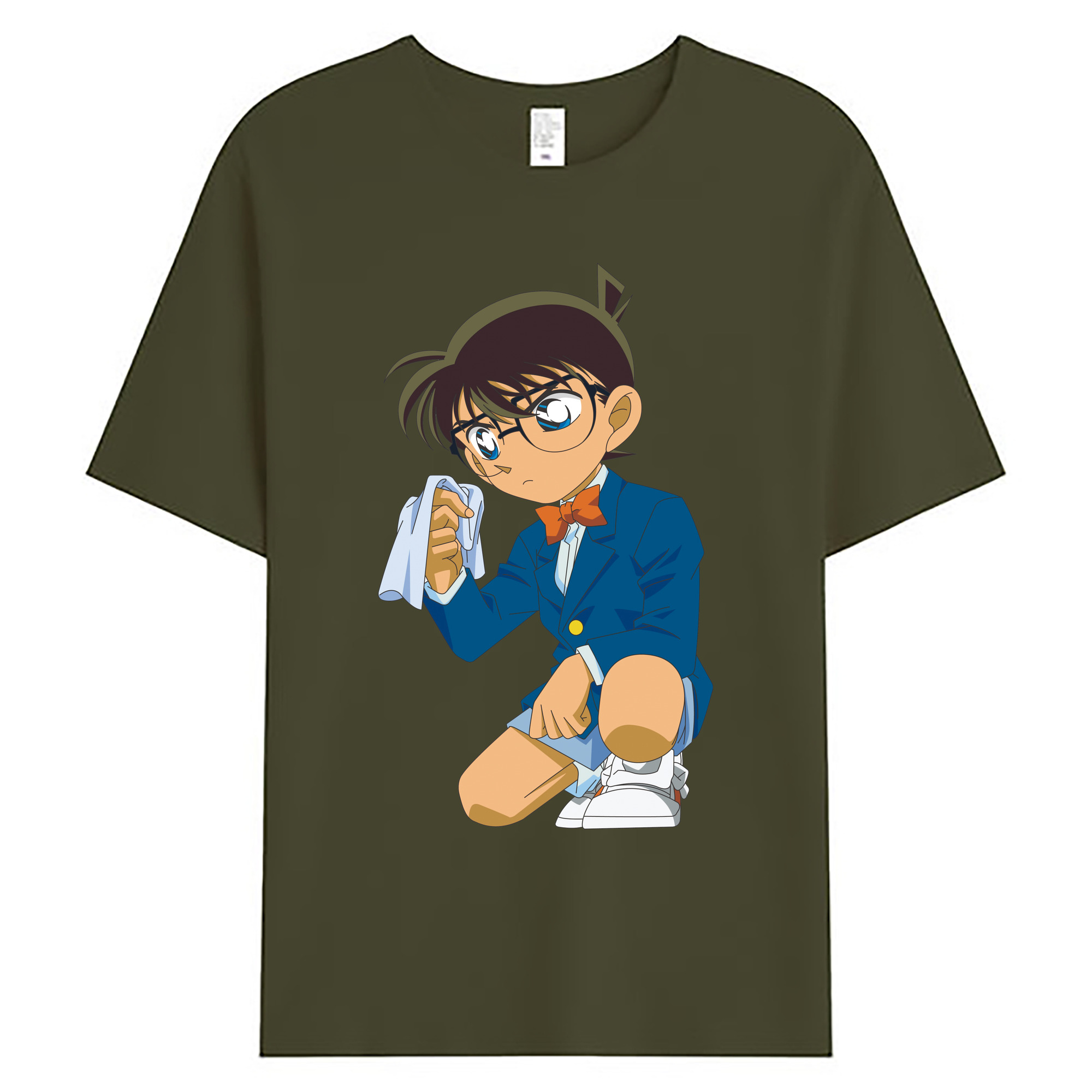 （画像用） 名探偵コナン 江戸川 コナン Detective Conan Conan Edogawa 綿100％ メンズ半袖Tシャツ｜肌触りやわらか＆通気性